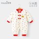 Disney full-moon suit baby winter jumpsuit baby 100-day clothes newborn autumn and winter new warm clothes New Year's greetings clothing Peace and joy Thickened quilted, soft and warm 73cm