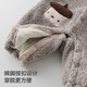 Betis baby jumpsuit suit winter thickened newborn thermal overalls small month-old crawling clothes baby clothes gray 73cm