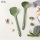 Turns Feiyun Turns silicone spatula and spoon food grade silicone high temperature resistant kitchen universal non-stick pan for cooking soup silicone spoon (green)