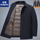 ROMON Goose Down Red Jacket Middle-aged and Young Thin Business Down Jacket Men's Middle-aged Winter Thickened Dad's Winter Clothes HYX98 Goose Button Style-Dark Blue M 170 Recommended 90-115 Jin Jin equals 0.5 kg