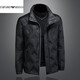 EMPORIO ARMANI Armani 2026 зимняя верхняя одежда с воротником-стойкой, теплая мужская однотонная мужская куртка 90 белого утиного пуха, куртка мужская, черная XL