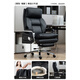 DL Fat Donglai same style genuine l leather boss chair office chair computer chair home chair office chair comfortable and long-lasting selected calfskin black footrest aluminum alloy feet leather armrests
