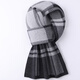 Xiaolilang genuine men's cashmere scarf winter new warm scarf for dad's birthday gift high-end gift box black