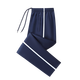 School uniform pants winter thickened with velvet, navy blue one bar, two bars, navy blue junior high school students, primary school students, navy one bar-velvet style 170 (XL) recommended height 165-170