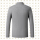 Bosssunwen British style spring recommendation elegant temperament skin-friendly soft lapel T-shirt solid color versatile men's cardigan light gray M