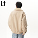CHOCOOLATE it trendy brand retro loose khaki jacket men's winter new velvet thickened warm casual versatile cotton jacket khaki L recommended 110-130Jin Jin equals 0.5 kg