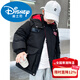 Disney Boys New Year Down Jacket Youth Winter Cotton Jacket 2026 New Medium and Large Children Thickened Autumn and Winter Winter Cotton Cotton Jacket Red 110 cm