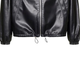 Prada New Year's gift SS22 solid color zipper hooded leather jacket men's black one size 50
