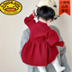 G.duck baby girl dress autumn and winter baby style princess dress little girl one year old dress birthday week autumn dress QQ-2425601 red 73 cm recommended 14-18Jin Jin equals about 0.5 kg