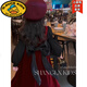 G.duck Girls' Hepburn Style Vest Dress Suit Autumn and Winter 2025 New Children's Girls Christmas Princess Dress Burgundy Suit Plus Velvet Version 120 cm