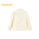 Balabala children's clothing children's long-sleeved shirt girls spring clothing big children's tops jacquard sweet bow fashion yellow tone 00433 165