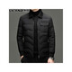 LILANZ Men's Lightweight Down Jacket New Middle-aged Fashionable Casual Versatile Warm and Coldproof Lapel Jacket for Men Brown 14XL (195)