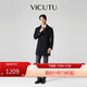 VICUTU men's coat comfortable woolen coat business casual coat VBS22341306 black 175/96B