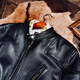 CHEVALPES International first-line brand A grade leather vegetable tanned calfskin Venom leather jacket stand collar motorcycle American retro men's short Italian vegetable tanned calfskin S