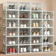Yongfan simple installation transparent shoe box stackable shoe box PP dust-proof and anti-oxidation home dormitory shoe storage bedroom Pearl white large capacity/door-type storage shoe box round hole upgrade/super practical 6 pieces