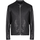 ARMANIExchange Armani AX Men's Slim Leather Stand Collar Motorcycle Leather Jacket Black XS 160/80A_