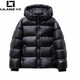 LILANZ High-end Winter Black Gold Down Jacket Men's Short Winter Couple Couple Mid-Length Goose Down Jacket Women's Jacket Winter Black Short High Quality 90 Goose Down S 80-100Jin Jin is equal to 0.5 kg
