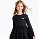 Annil children's clothing girls' long-sleeved dress 2026 spring new style black 110