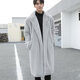 STRONG-WILLED thickened imitation mink fur long fur coat for men autumn and winter over the knee brand solid color long fur coat for men black S 90-115Jin Jin is equal to 0.5 kg