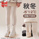 MiiOW girls' pantyhose autumn and winter medium thick thin velvet baby leggings autumn plus velvet outer wear children's leggings plus velvet/thick - with feet white & suitable - 512 170 M size recommended height 90-105cm vertical / strip