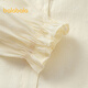 Balabala children's clothing children's long-sleeved shirt girls spring clothing big children's tops jacquard sweet bow fashion yellow tone 00433 165