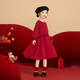 Xiaoyinman girls' knitted sweater dress 25 years of winter clothing for older children, fashionable pearl fishtail dress, children's New Year's clothing trend