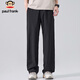 Paul Frank Pants Men's Spring Trendy Loose Casual Pants Men's Straight Overalls Men's Long Pants Black XL