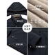 KBXNG Jinba super thick down jacket men's medium and long style winter new hooded casual parka rabbit velvet lining fur windbreaker outer navy blue 2XL 185