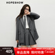 Red sleeve high-end and atmospheric suit jacket 2025 autumn new women's deconstructed structure line gun lapel niche suit gray 060 M