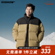 Viishow2025 new winter style short down jacket for men and women, stand collar, warm, fashionable and popular, brown S