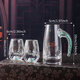 Tuojin imported quality gold foil white wine cup from Germany, Chinese wine cup, household wine divider, light luxury turquoise one-shot spirit cup, 1 pot, 6 cups, turquoise water drop cup_gift box