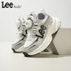 LEE KIDS2026 spring new children's sports shoes soft sole rotating button casual shoes mesh breathable running shoes dad shoes gray 26