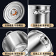 Extra thick stainless steel fin bucket energy-saving bucket with lid canteen multi-purpose soup bucket large capacity energy-saving bucket composite bottom soup pot composite fin bucket energy-saving ultra-thick 6.0mm quality model 66 liters 45x45cm ultra-thick burn-resistant - energy saving and time saving