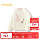 Balabala children's clothing girls' sweatshirts plus velvet autumn and winter tops are sweet and cute
