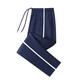 School uniform pants winter thickened with velvet, navy blue one bar, two bars, navy blue junior high school students, primary school students, navy one bar-velvet style 170 (XL) recommended height 165-170