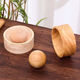 Runhuanian Wooden New Pressed Round Dumpling Skin Pressing Device Artifact Dumpling Cake Skin Wrapped Water Household Dumpling Mold Essential for making dumplings - natural solid wood 1 ball without base
