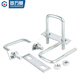 GUWANJI galvanized right-angle square U-bolt tube clamp square screw buckle clamp hoop baffle extension fixation M10x190x300 2 sets