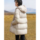 Demana 15D Puff Cloud Winter zero-pressure hooded button-tab mid-length loose bread coat women's down jacket