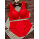 Triumph red underwear and underwear set for women in the year of birth, no rims, small breasts, push-up bra, wedding bride, 2026, year of the horse, 1202 red suit (medium thickness) 75B 34