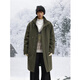 Shelley Jones mid-length knee-high army green coat cotton men's winter new thickened warm jacket jacket clothing dark olive green XL recommended 125-135Jin Jin equals 0.5 kg