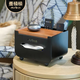 Yusen Yi Mai Bucket Multifunctional Paper Box Feel Premium Living Room Coffee Table Remote Control Storage Light Luxury Box Tissue Desktop Bucket Creative Walnut Black Buck Double Layer Storage Tissue Box | Medieval Beauty