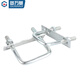 GUWANJI galvanized right-angle square U-bolt tube clamp square screw buckle clamp hoop baffle extension fixation M10x190x300 2 sets