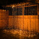 Fantasy small colorful lights flashing light string full of stars colorful waterfall curtain lights room window decoration light string color waterproof 3x3 meters 300 lights