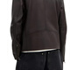 COACH FW25 stand-up collar zipper long-sleeved leather jacket for men brown M