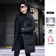 GUSKI Luxury High-end Brand Down Jacket Men's Autumn and Winter New Thick Warm Mid-Length Over-the-Knee Winterproof Jacket Black - Exquisite Gift Box M 170