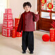 Disney New Year's greetings suit for boys, Tang suit, new Chinese style winter children's Chinese New Year, female cheongsam, kindergarten, New Year's Day children's performance clothing, new Chinese style long-sleeved cotton jacket + woolen pants 100 cm loose fit, don't be too big
