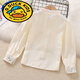 G.duck Girls 2025 Spring Shirt Children's New Chinese Style Shirt Spring Clothing National Style Fashionable Comfortable Thin Top Children's Clothing National Style Shirt D816 150 Recommended height is about 140cm