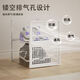 Yongfan simple installation transparent shoe box stackable shoe box PP dust-proof and anti-oxidation home dormitory shoe storage bedroom Pearl white large capacity/door-type storage shoe box round hole upgrade/super practical 6 pieces