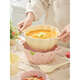 Tuojin Strawberry Cute Double-Eared Instant Noodle Bowl Children's Personal Ceramic Soup Bowl Fruit Princess Rice Bowl Pumpkin Bowl Pink 6.5-inch Double-Eared Bowl
