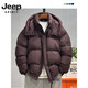 JEEP SPIRIT пуховик мужской с высоким наполнением, короткий зимний стиль, утолщенный, для экстремальных холодов, съемный капюшон, теплая хлебная куртка кремового цвета M 130Jin Jin весит с точностью до 0,5 кг.